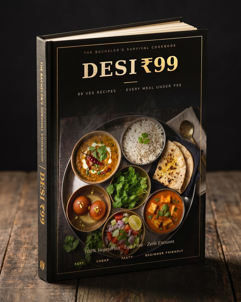 Desi ₹99 — The Bachelor's Survival Cookbook, 118-page PDF